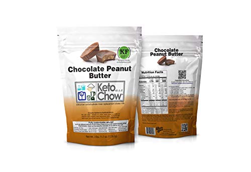 Keto Chow Ultra Low Carb Meal Replacement Shake, complete nutrition for Ketogenic Diet (Chocolate Peanut Butter 2.1, 21 Meals)