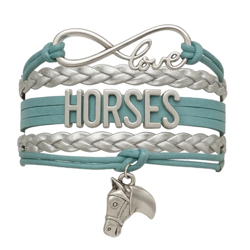 Infinity Collection Girls Horse Charm Bracelet, Horse Lovers Equestrian Jewelry - Perfect Gift For Women and Girls