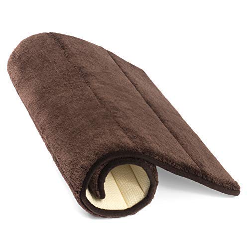 SUMLINK High Density Space Memory Foam Bath Mats (15.7 x 23.6 Inch) (-Coffee)