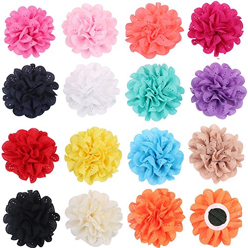 PET SHOW Pack 15 4" Dog Collar Charms Embellishment Flower Accessories for Cat Puppy Collars Bowtie Grooming