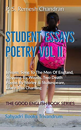 Book Cover Student Essays Poetry Vol II: Sahyadri Books Trivandrum
