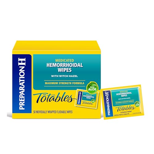 (50 Count) - Preparation H Totables Irritation Relief Wipes, 50 Count