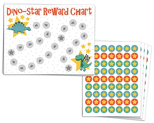 Elegant Signs Toddler Reward Chart for One or Multiple Kids with Stickers for Good Behavior or Chore - 8.5 x 11 (Pack of 10 Charts with 252 Star Stick