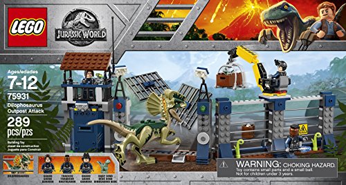 Book Cover LEGO Jurassic World Dilophosaurus Outpost Attack 75931 Building Kit