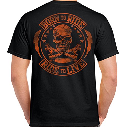 Biker Life USA Men's Born to Ride/Ride to Live T-Shirt