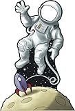 4 ft. 2 in. Space Astronaut Standup Photo Booth Prop Background Backdrop Party Decoration Decor Scene Setter Cardboard Cutout