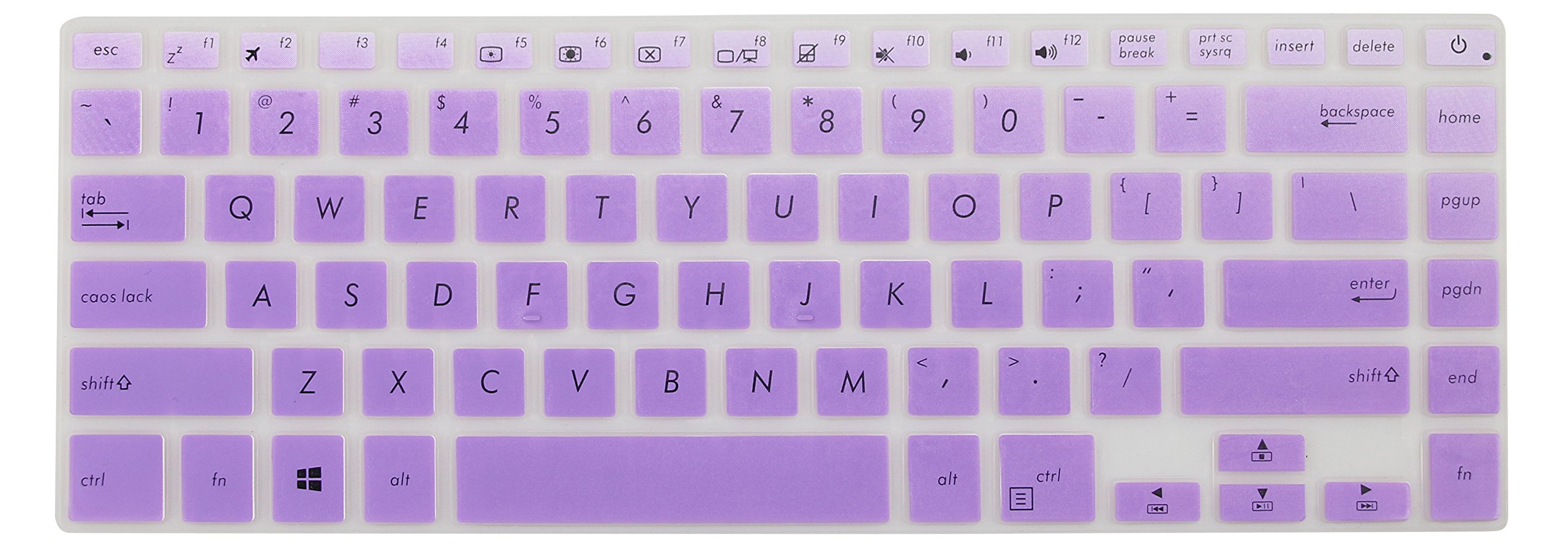 Leze - Ultra Thin Keyboard Skin Cover for 15.6" ASUS VivoBook S S510UQ S510UA,VivoBook F510UA F510UQ,VivoBook 15 X 510UQ/ X505BA,ZenBook Pro UX550 UX580,ASUS VivoBook S510 14" Laptop - Gradual Purple