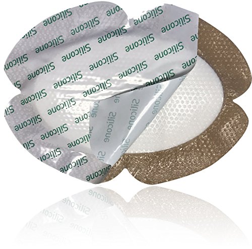 MedVance TM Silicone - Bordered Silicone Adhesive Foam Dressing, Back/Shoulder/Thigh/Abdomen, 6"X8" (4.4"x6.4" Pad), Box of 5 dressings