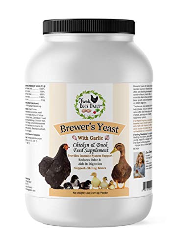 Book Cover Fresh Eggs Daily Brewer's Yeast with Garlic Powder Chicken & Duck Feed Supplement 5LB