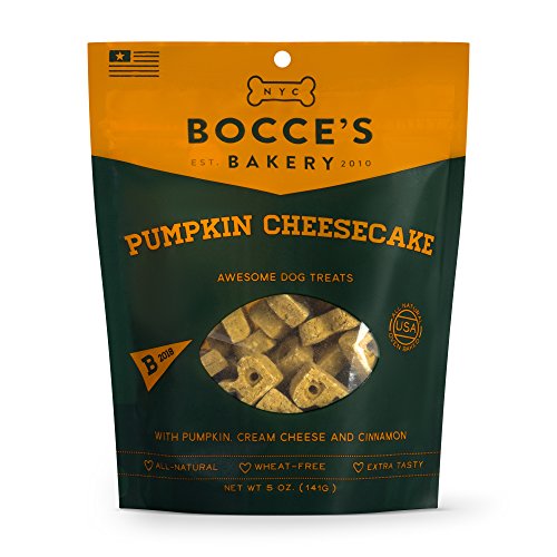 Bocceâ€™s Bakery All-Natural, Seasonal, Fall, Game Day Dog Treats, Wheat-Free, Limited-Ingredient Biscuits Inspired by Autumn, 5 oz (Buffalo Wings, Pumpkin Cheesecake, Monkey Bread)