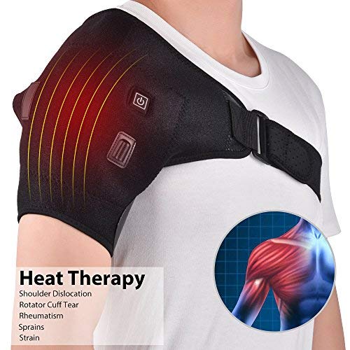 Heated Shoulder Wrap Brace Shoulder Heating Pad for Pain Relief Frozen Shoulder Pain Bursitis Labrum Tear Relax Shoulder Muscles ï¼ˆNOT Wirelessï¼‰