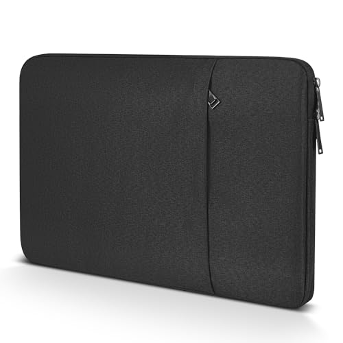 14 Inch Laptop Sleeve Case for DELL XPS 15 / Inspiron 14, HP Pavilion 14/Chromebook 14/Steam 14, Lenovo ideapad 14, ASUS Vivobook 14, Water Resistant Computer Sleeve 14 Inch Laptop Bag -Black