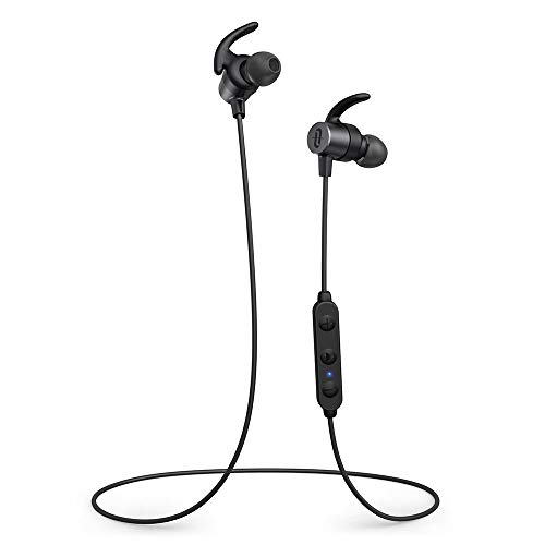 TaoTronics Wireless Earphones Bluetooth 5.0 Sports Magnetic Earbuds TT-BH072 aptX HD Audio 14 Hours Playtime 3 Eq Setting CVC 8.0 Noise cancellation Bulit-In Mic IPX6 Waterproof