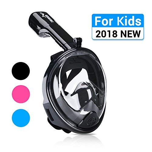 AiScrofa Snorkel Mask, 180Â° Panoramic Full Face Design with Larger Viewing Area - Easier Breathing, for Both Kids and Adult