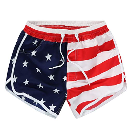 Honeystore Women's Casual Swim Trunks Quick Dry Print Boardshort Beach Shorts
