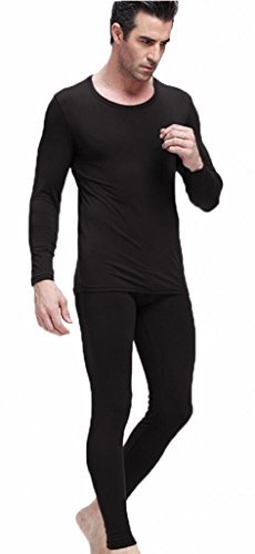 UYES Men's Thermal Underwear Set Top & Bottom Fleece Lined
