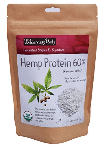 Book Cover Wilderness Poets, Cold Pressed Organic Hemp Protein Powder, 19 G (8 Ounce)