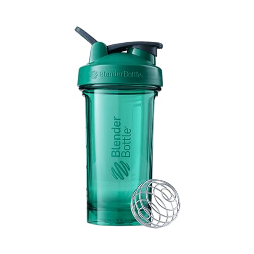 BlenderBottle Shaker Bottle Pro Series Perfect for Protein Shakes and Pre Workout, 24-Ounce, Emerald Green