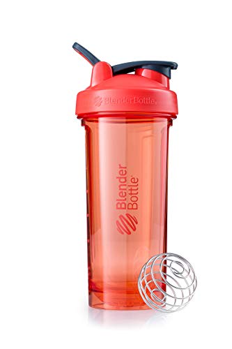 BlenderBottle Pro Series Shaker Bottle, 28-Ounce, Coral
