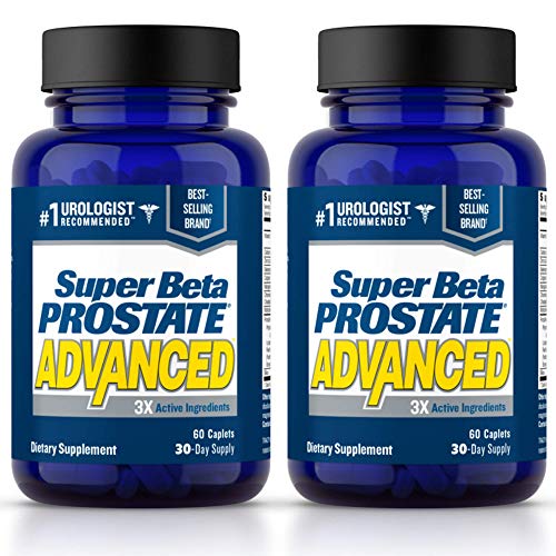 Book Cover Super Beta Prostate Advanced – Reduce Waking Up at Night to Urinate, Promote Sleep, Support Bladder Emptying. Prostate Supplement for Men with Beta Sitosterol, not Saw Palmetto (120 Caplets, 2- Pack)