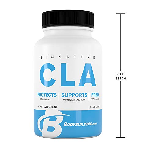 Bodybuilding Signature CLA Softgels | 1,000 MG Fat Loss Supplement, Maintain Lean Muscle | 90 Servings