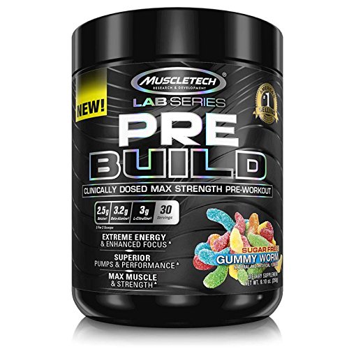 MUSCLETECH LAB SERIES PREBUILD PREWORKOUT, GUMMY WORMS