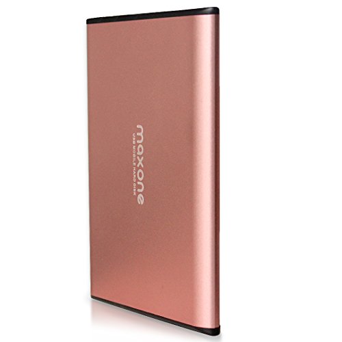 1TB Portable External Hard Drive 2.5"-USB 3.0 Ultra Slim Aluminum HDD Backup for PC/Desktop/Laptop/TV/Mac/MacBook/XBox/PS4/Chromebook/Windows - Rose Pink