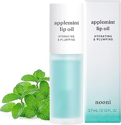 NOONI Applemint Hydrating Lip Oil | Korean Lip Oil To Soothe Dry Lips with Mint Extract | Korean Skincare, Vegan, Cruelty-free, PETA Certified, Paraben-free, Mineral-Oil free
