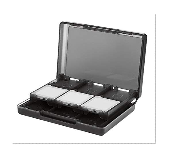 AmazonBasics Boîte de rangement pour 24 cartouches de jeux Nintendo 3DS Noir