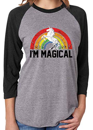I'm Magical Rainbow Unicorn 3/4 Sleeve, Tank and Tunic Tshirt