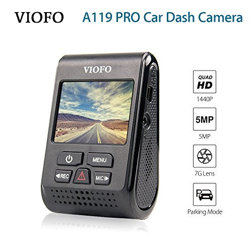 A119 PRO Dash Cam Car Dash Camera 2K HD 1440P 1296P 30fps 1080P 60/30fps 5PM Capacitor Camera DVR 7G F1.8 130Â°FOV Video Recorder