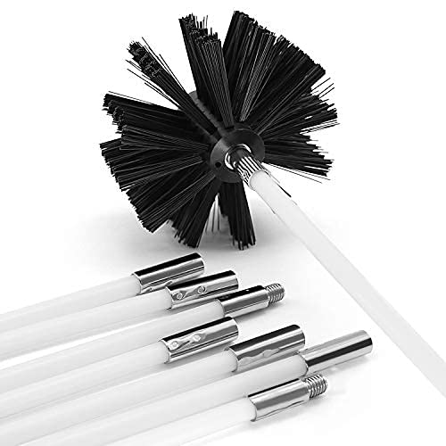 SNUNGPHIR Dryer Duct Cleaning Kit Flexible Lint Remover, Can Use with a Power Drill or Without a Power Drill, Includes 8 Flexible Ro.