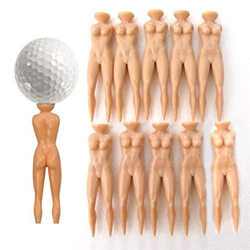 VONOTO Golf Tees, Golf Ball Nail, 20PCS Sporting EVC Novelty Plastic Nude Lady Golf Tees Model Beauty Ball Nail