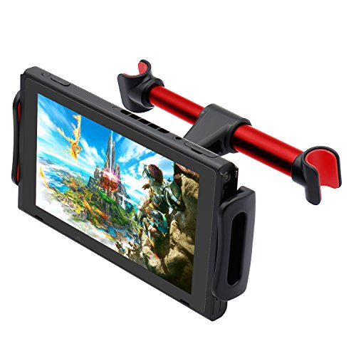 FYOUNG Car Headrest Mount Compatible with Switch/ Swith OLED Model 2021, Adjustable Car Holder Compatible with Switch/iPhone/iPad and Other Devices (4"-11")- Red