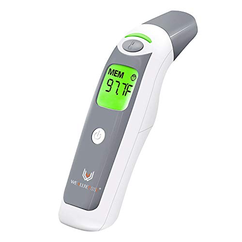 WEALLNERSSE Digital Fever Thermometer Ear and Forehead Infrared Non Contact for Baby, Kid and Adult