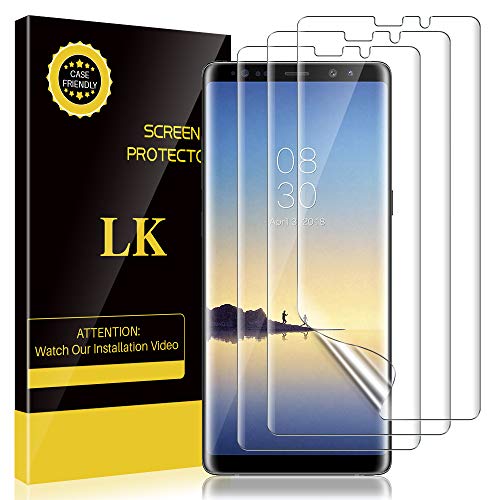 [3 Pack] LK Screen Protector for Samsung Galaxy Note 8 [New Version] [Full Coverage] [Case Friendly] HD Clear Flexible TPU Film