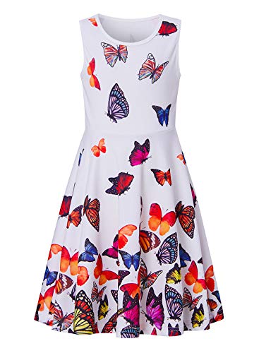 BFUSTYLE Girls Print Dress Sleeveless Casual Floral Sundress for Girl 4-15 Years