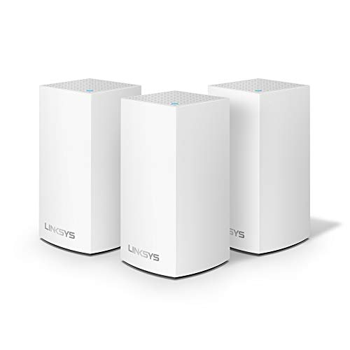 Book Cover Linksys WHW0103 Velop Intelligent Mesh WiFi System: AC3900, Dual-Band Wi-Fi Router, Comprehensive Wireless Network for Full Home Coverage (White, 3-Pack)