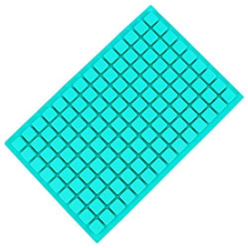 V-fox 126 Cavities Square Silicone Ice Cube Tray Molds, Great for Making Homemade Chocolate, Hard Candy, Gummy and Jelly, Random Color