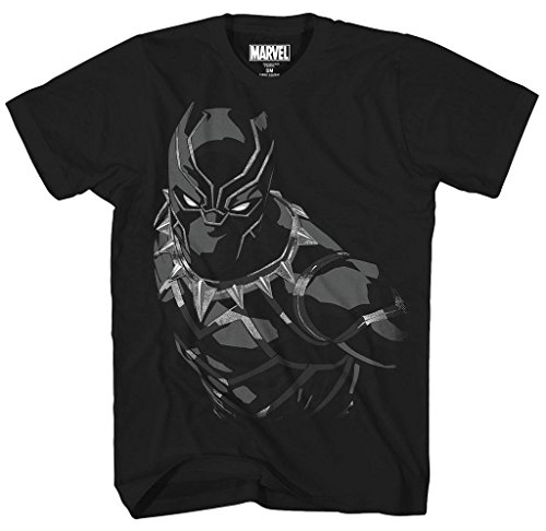 Book Cover Marvel Black Panther Boys' Panther Creep Tee, Black