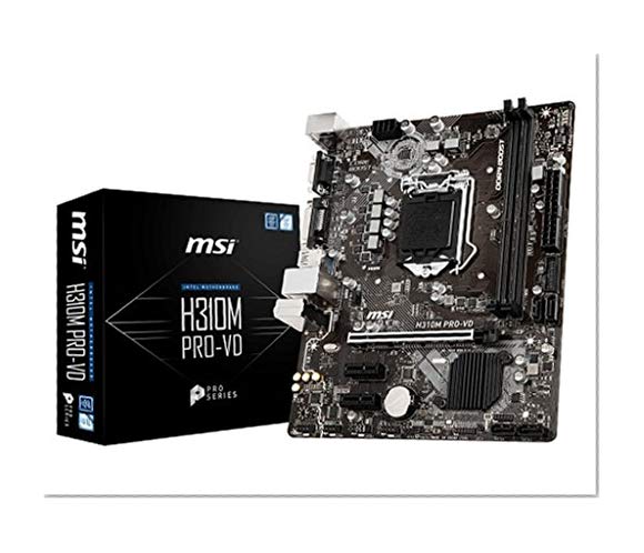 MSI Pro Series Intel Coffee Lake H310 LGA 1151 DDR4 Onboard Graphics Micro ATX Motherboard (H310M PRO-VD)