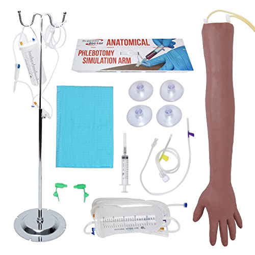 IV & Phlebotomy Practice Arm. Nursing School Phlebotomy Supplies for Practicing & Perfecting IV Insertion, Blood Draw, Injection, & Other Venipuncture Techniques. Level Up RN Skills.