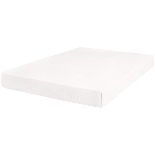Book Cover AmazonBasics Ultra-Soft Cotton Fitted Sheet - Twin, White