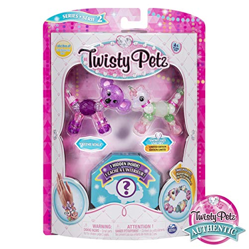Twisty Petz, Series 2 3-Pack, Queenie Koala, Snowflakes Unicorn and Surprise Collectible Bracelet Set for Kids