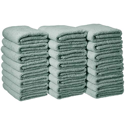 Amazon Basics Cotton Hand Towel, Seafoam Green - Pack of 24