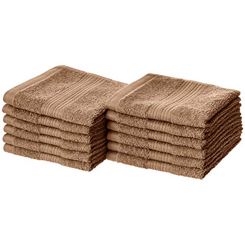 Amazon Basics Fade-Resistant Cotton Bath Towel - Pack of 2, Black