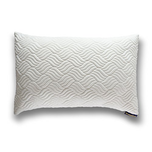TRANZZQUIL Hypoallergenic Bed Pillows for Sleeping, Shredded Memory Foam Pillow with Bamboo Cover, Adjustable Loft for Back and Side Sleeper,Queen Size