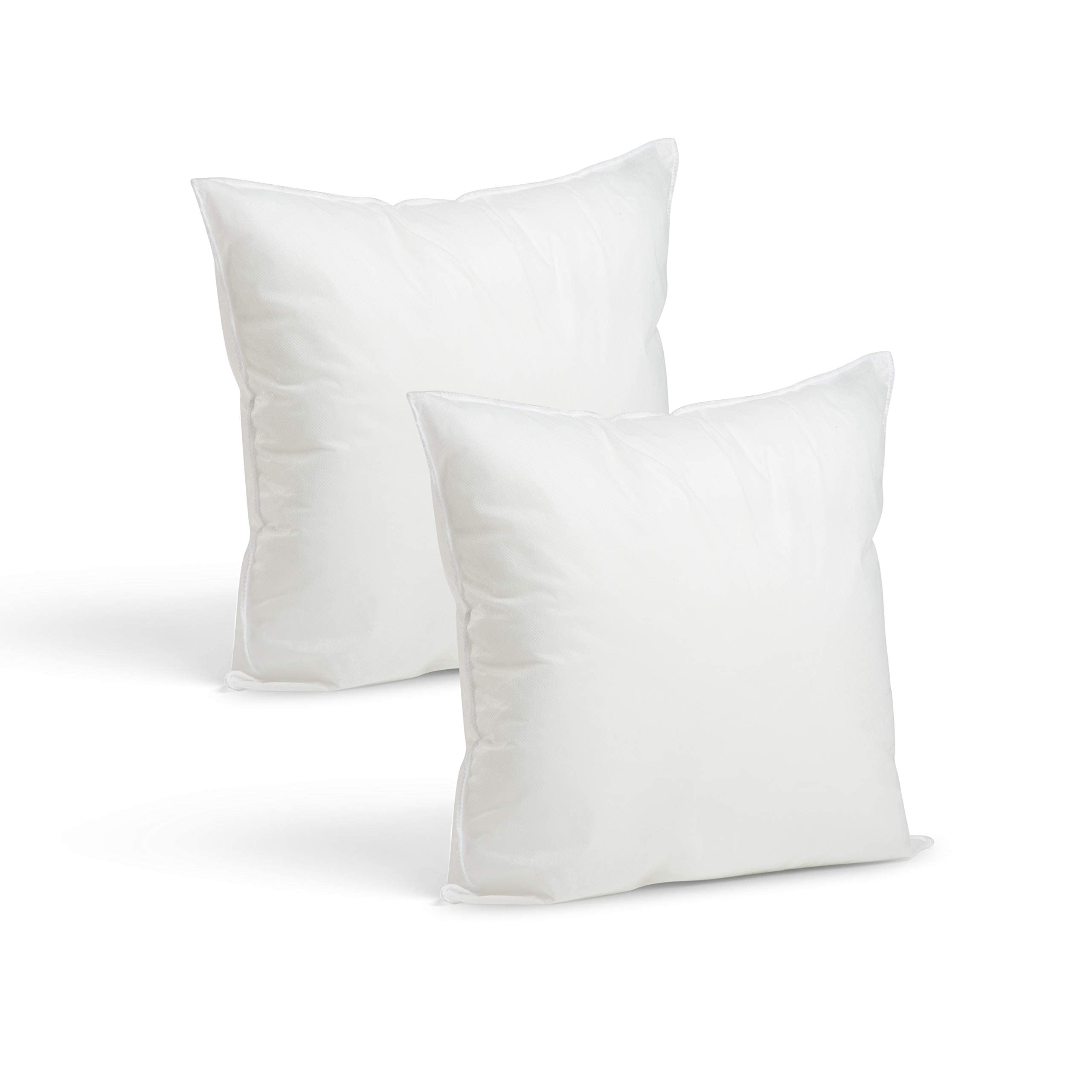 Foamily Throw Pillows Insert Set of 2 - 16 x 16 Insert For Decorative Pillow Covers - Made in USA - Bed and Couch Pillows Down Alternative 16x16 Inch (Pack of 2)