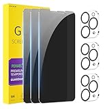 PEHAEL 3+3Pack for iPhone 11 Pro Privacy Screen Protector with Camera Lens Protector Full Coverage Anti-Spy Tempered Glass Film 9H Hardness Easy Installation Bubble Free [5.8 inch]