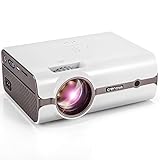 CRENOVA XPE496 Mini Projector, Full HD 1080P and 170'' Display Supported, Portable Mini Video Projector, 50,000 Hours Led, Compatible with PC, Mac, TV, Amazon Fire Stick, Roku, iPhone, iPad, PS